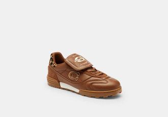 Coach Match Sneaker With Leopard Print
