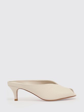 Twinset Lizard Print Leather Mules