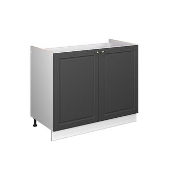 Vicco Mueble Bajo Para Fregadero Fame-line, Antracita-oro Landhaus/blanco, 100 Cm Sin Encimera, Vicco