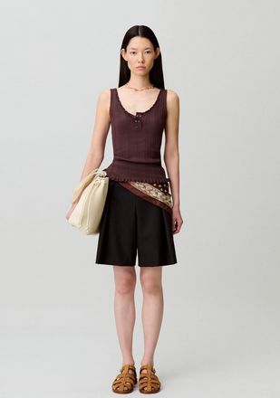 Claudie Pierlot D&eacute;bardeur col rond maille pointelle