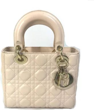 Dior Pre-owned Leather dior-bags - Dames - Vintage Handtas - Beige - ONE Size - Leer - Vintage
