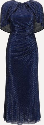 Self Portrait Abito midi con maniche a mantella e strass Woman 10