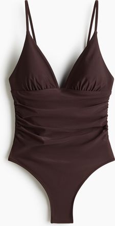 H&M Medium Shape Swimsuit - Brown