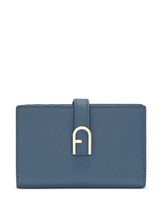 Furla buckle-fastening leather wallet - women - Viscose/Leather - One Size - Blue