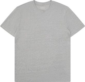 Knowledge Cotton Apparel Linen T-Shirt T-Shirt f&uuml;r Herren | grau
