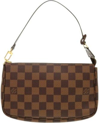 Louis Vuitton Brown Damier Canvas Pochette Pouch (Pre-Owned)