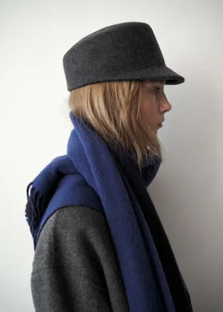 Mango Cappello 100% lana visiera grigio scuro vigor&eacute; - Donna - Taglia unica - MANGO