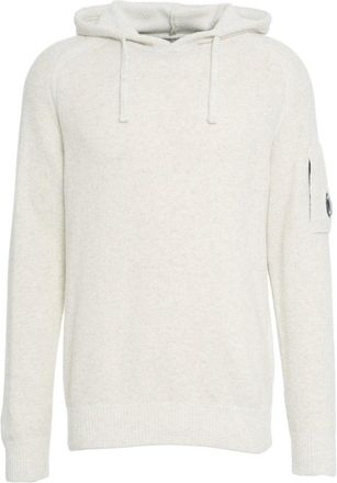 C.P. Company Knit Hoodie With Drawstring Hood And Urban Logo Patch