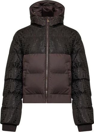 Fendi Short Down Jacket Ff In Nylon