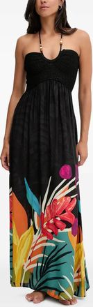 Desigual floral halterneck maxi dress - women - Fabric - S - Black