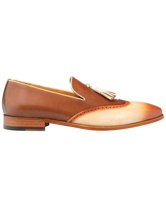 Mezlan Jucar Two-Tone Tasseled Leather Slip-On