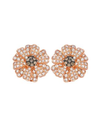 Le Vian Flower 14K Rose Gold 1.79 Ct. Tw. Diamond Drop Earrings