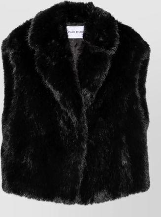 Stand Studio faux fur oversized sleeveless vest
