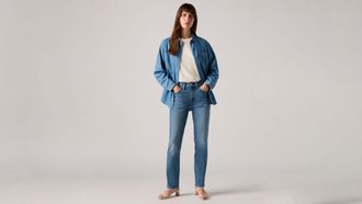 Levi's 724 High Rise Straight Jeans - Womens - 24X28 - Blue