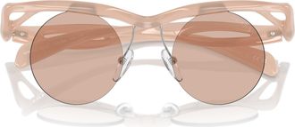 Prada 0pr A24s Translucent Wavy Acetate Sunglasses