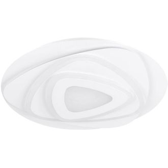 Eglo Eglo - Plafoniera Contemporanea Palagiano Acciaio Bianco Luce Led Integrato 21W