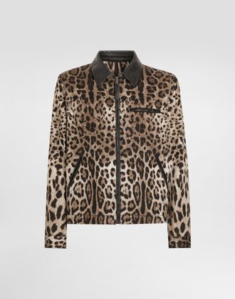 Dolce & Gabbana Cotton Leopard-print Jacket With Tag - Man Coats And Jackets Animal Print 48