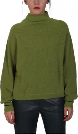 Marella Truien > Gebreide kleding met ronde hals - Dames - Coltruien - Groen - S - Truien & Vesten