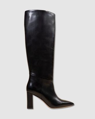 Mi-Mai Tracey Wide Heel Long Boots in Black at Nordstrom, Size 10