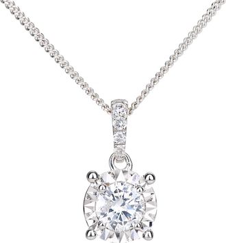 Diamant L'&eacute;ternel Womens 18ct White Gold Pendants With 0.31ct Diamond - One Size - One Size