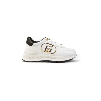 Liu Jo Amazing 20 White/Gold Sequin Logo Trainers
