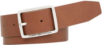 Tommy Hilfiger Men Belt Jeans Buckle 3.5 Leather, Brown (Tan), 95 cm