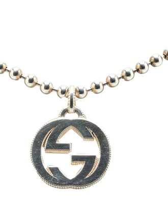 Gucci Collana con pendente GG in argento sterling XX secolo