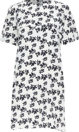 Marni White Floral Asymmetric Dress