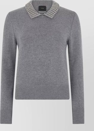 Pinko cashmere blend polo collar sweater