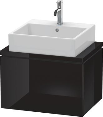 Duravit Consola Baja L-cube 400x620x477mm Negro Alto Brillo