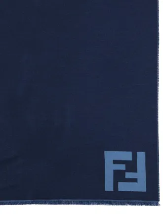 Fendi Virgin Wool Scarf - Blue