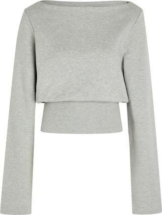 Dries Van Noten Boat-neck Cotton Jumper - Grey - S (UK8-10 / S)