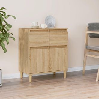 vidaXL Vidaxl - Aparador De Madera Contrachapada Roble Sonoma 60x35x70 Cm
