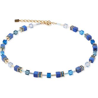 Coeur de Lion Geocube Iconic Precious Necklace in Blue at Nordstrom