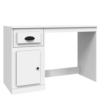 vidaXL Vidaxl - Escritorio Con Caj&oacute;n Madera Contrachapada Blanco 115x50x75 Cm