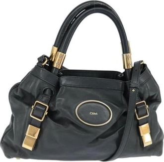 Chlo&eacute; Pre-owned Handbags, female, Black, Size: ONE SIZE Pre-owned Leather Handbag