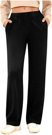 Generic Joggers for Women UK Casual Fashion Straight Leg Sweatpants Ladies Baggy Workout Gym Sports Trousers Comfort Elasticated Waist Running Track Pants Lou