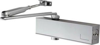 Loops Heavy Duty Overhead Door Closer with Backcheck Variable Power Size 2 6 Silver