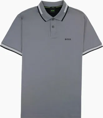 HUGO BOSS Mens Hugo Boss Paul Slim Fit Polo Grey 036 - Size: 38