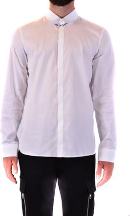 Neil Barrett Stijlvol Casual Overhemd - Heren - Casual Overhemden - Wit - L - Katoen - Overhemden