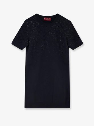 Gucci Vestito corto in lana con cristalli GG - GUCCI - gender_Woman