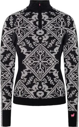 Kari Traa Saga Half Zip Merinounterwäsche für Damen | grau/schwarz
