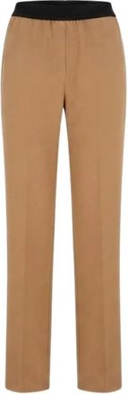 Ermanno Scervino Rechte broek - Dames - Straight fit broeken - Bruin - XL - Broeken
