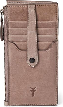 Frye Melissa Snap Card Womens Wallet Coin Purse Mushroom, Leather