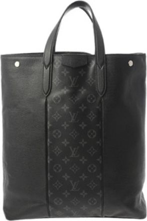 Louis Vuitton Noir Monogram Leather Tote Bag (Pre-Owned)