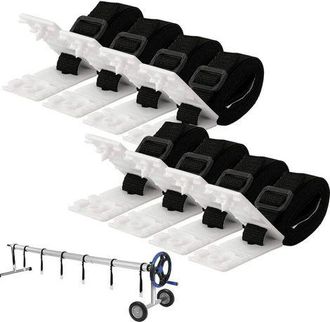 OEM Kit De Fijaci&oacute;n Para Cubierta Solar De Piscina, Kit Universal De Correas Para Cubierta Solar De Piscina Enterrada Que Incluye 8 Correas De Nailon, 8 P