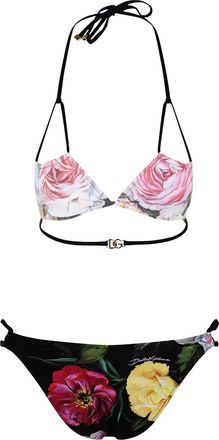 Dolce & Gabbana Triangle bikini with printing