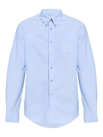 Givenchy logo-embroidered shirt - men - Cotton - 43 - Blue