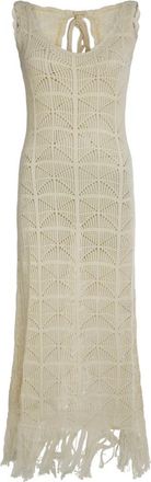 Rodebjer Cotton Sweater-Dress - Dames - Maxi kleedjes - Beige - Xs/S - Katoen - Kleedjes