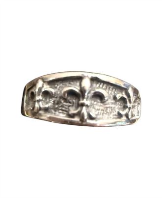 Madison New York Womens 3 Fleur De Lis Band Sterling Ring In Silver